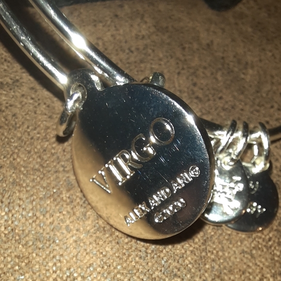 Alex and Ani Color Virgo Zodiac Charm Bangle Shiny Silvertone Finish - Picture 7 of 10